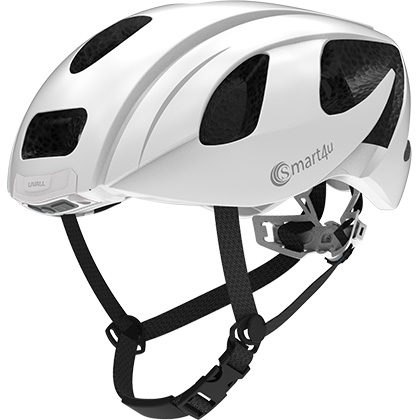 Casco deportivo Smart4u SH55, tamaño M, microfoto, auriculares, intermitentes, blanco